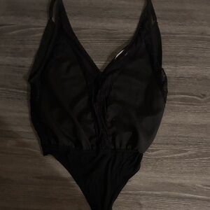 Elegant Black Lace Chemise